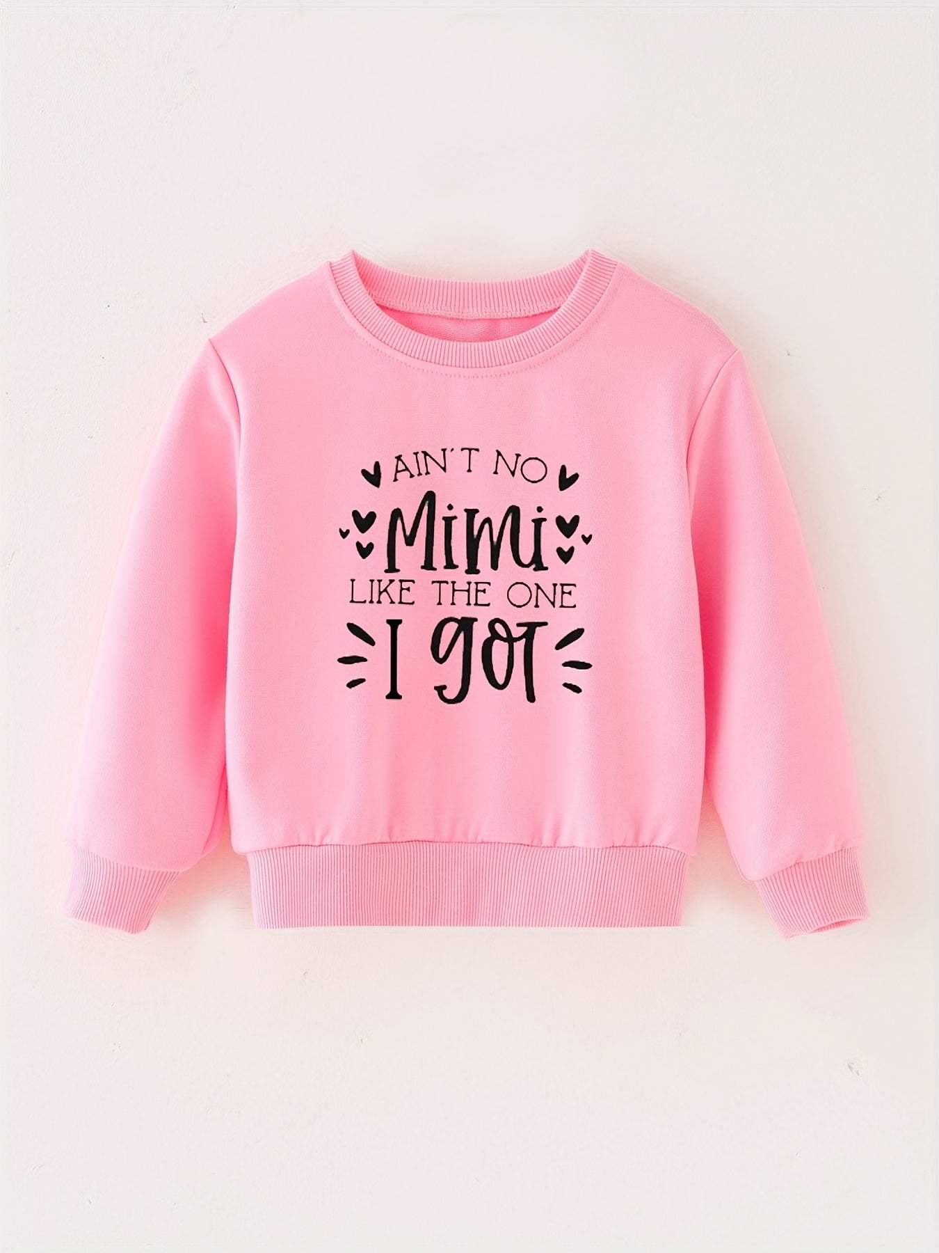 Kids Round Neck Sweatshirt Assorted Letter Styles