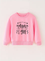 Kids Round Neck Sweatshirt Assorted Letter Styles