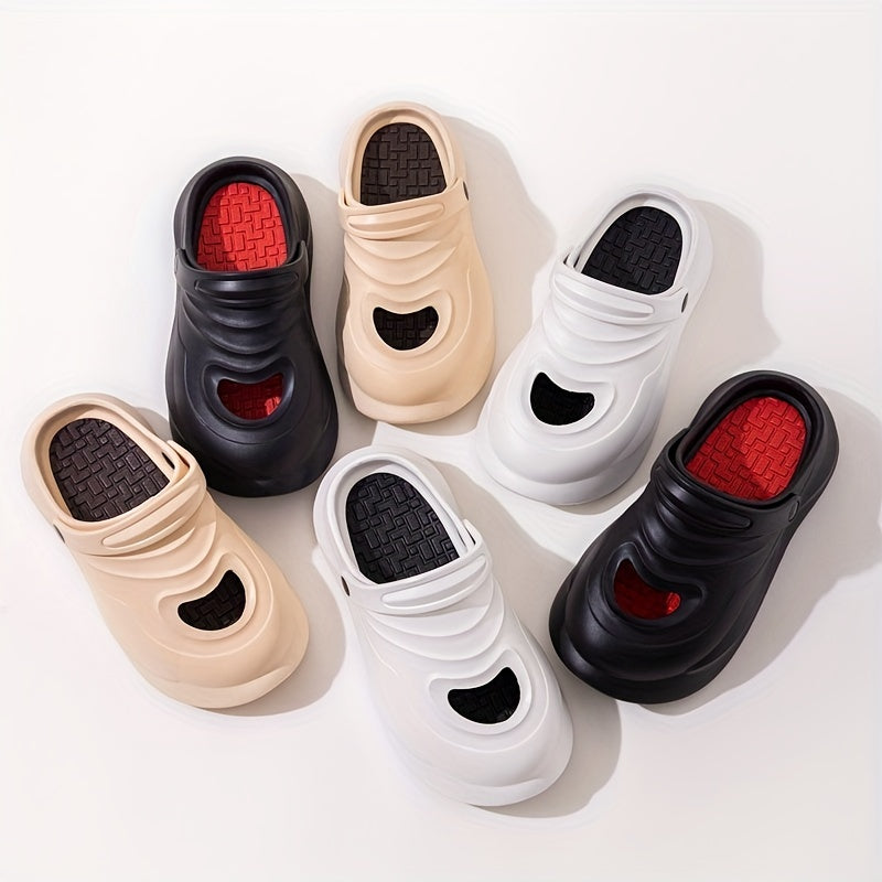 Men's Closed Toe Slip On Platform Clogs Sandals