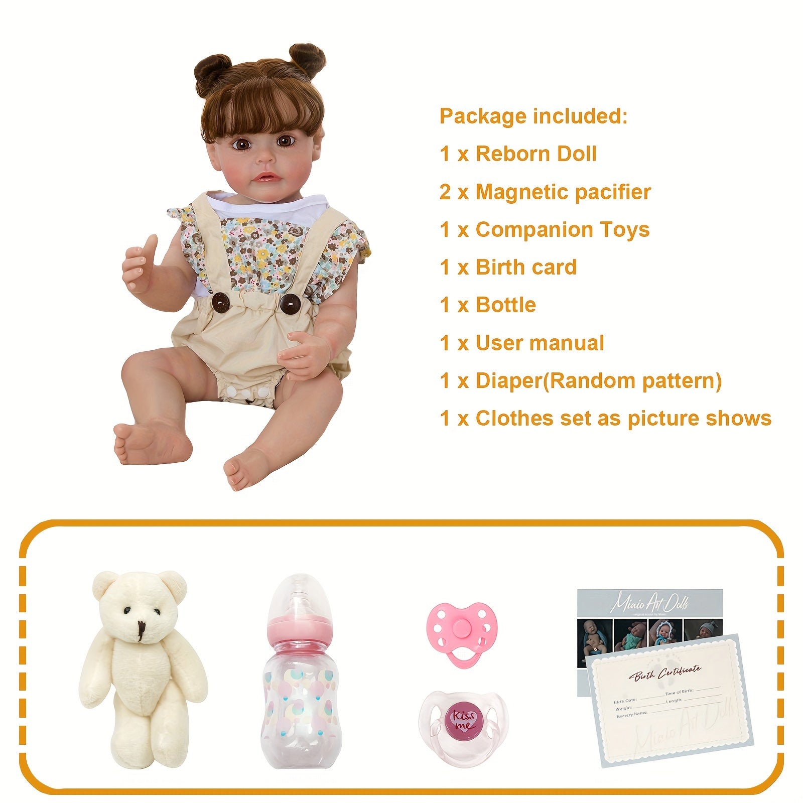 Realistic 55 Reborn Youngsters Girl Doll Soft Vinyl Poseable Limbs Ages 3