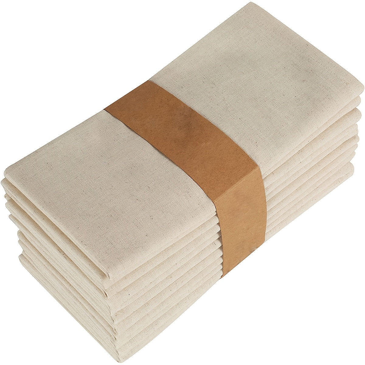 6 Pack Beige Polyester Napkin Cloth