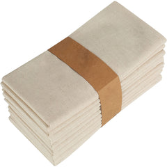 6 Pack Beige Polyester Napkin Cloth