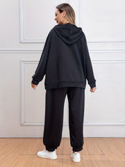 Y2K Outfits Set Women's Plus Letter Print Hoodie & Joggers