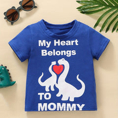 Baby Boys Dino Graphic Tee for Spring Summer