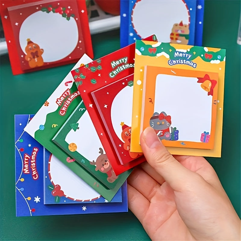 30 Sheets Christmas Elk Sticky Notes - Holiday Stationery Supplies