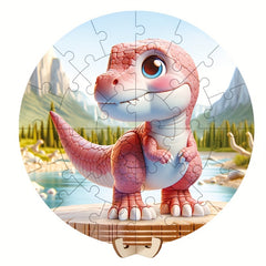28pcs Magnetic Round Animal Puzzle Toys for Kids Educational