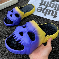 Men's Skull Slides Casual Outdoor Slippers