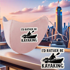 Plush Kayaking Mask 9136 I'D Rather Be Kayaking Print