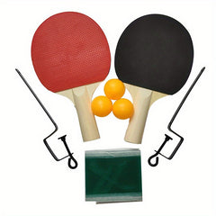 Portable Table Tennis Set with 2 Rackets & Net
