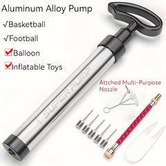 Portable Basketball Pump with Hose & Needle Ball Inflator