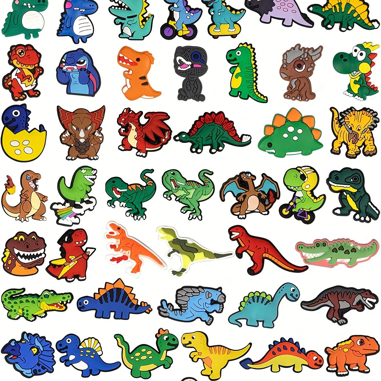 Luminous Dinosaur Charms for Crocs - Fun Shoe Decorations