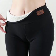 Warm Yoga Leggings Solid Fitness Sports Fleece Tight Pants Women's
