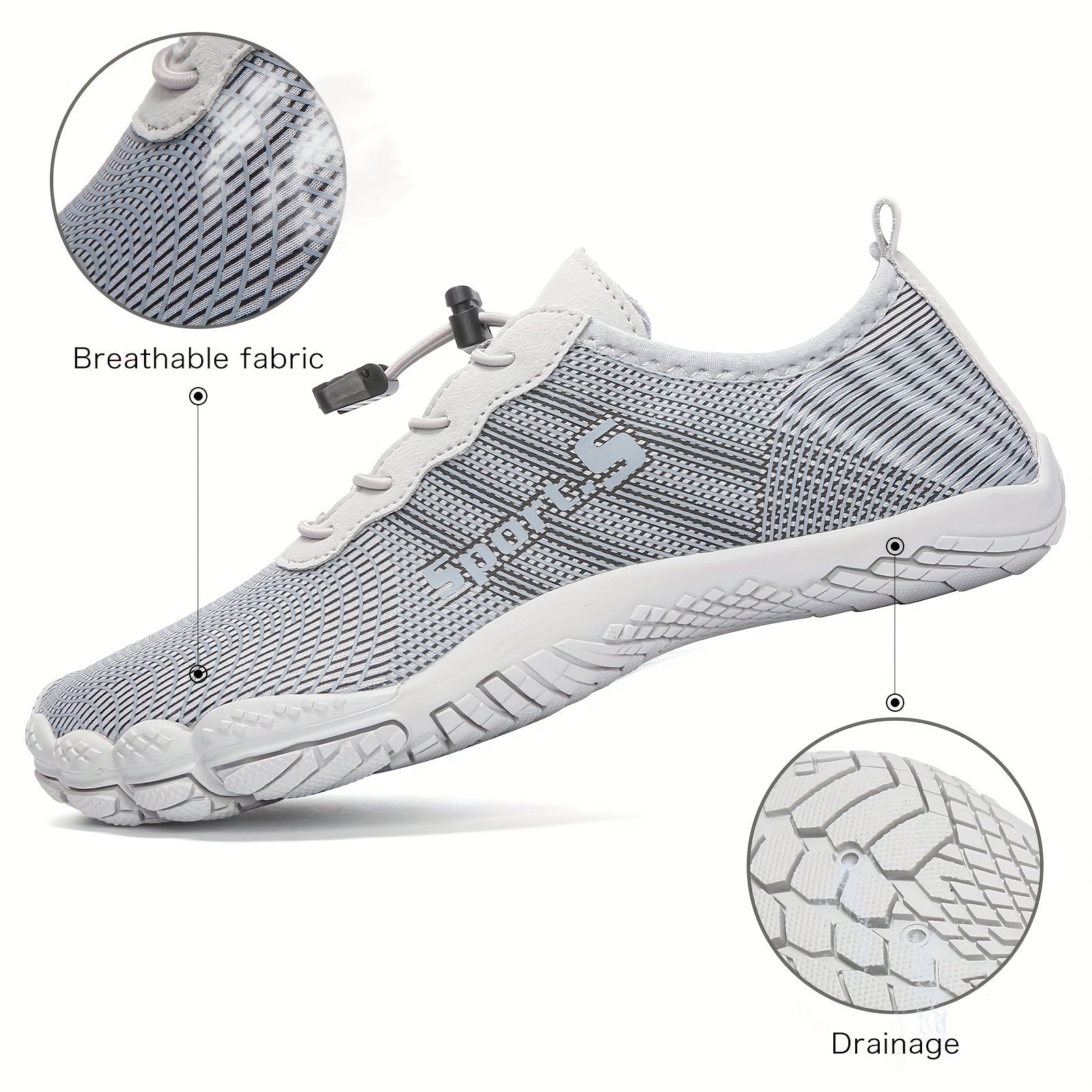 Women's Oversized Sporty Water Shoes Lightweight Non Slip Creek Shoes