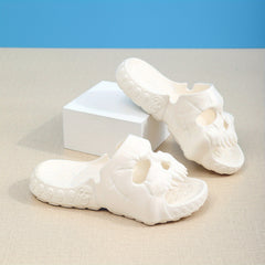 Women's Skull Head Slides Soft Sole Halloween Shoes