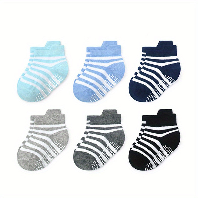 6 Pairs Girls Anti Skid Floor Socks Breathable Comfortable Ankle Socks