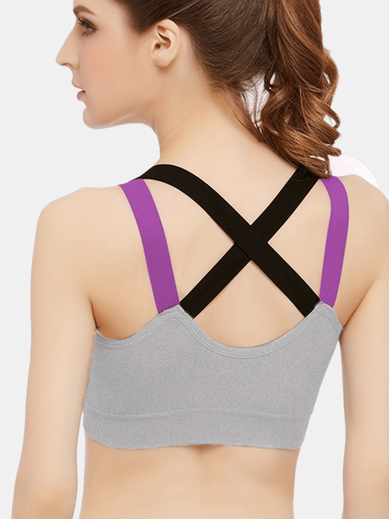 3pcs Criss Cross Sports Bras Colorblock