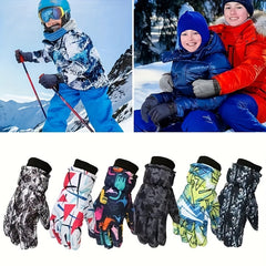 Winter Coldproof Skiing Gloves for Boys and Girls