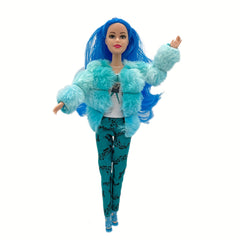 Fashionable 12 Inch Doll Winter Outfit Set Top Jacket Pants Shoes