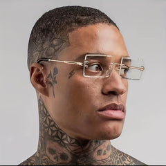 Gradient Lens Hollow Temple Sunglasses UV400