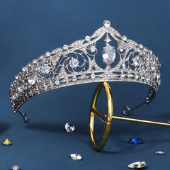 Wedding Bride Silver Crystal Tiara Crown Headband