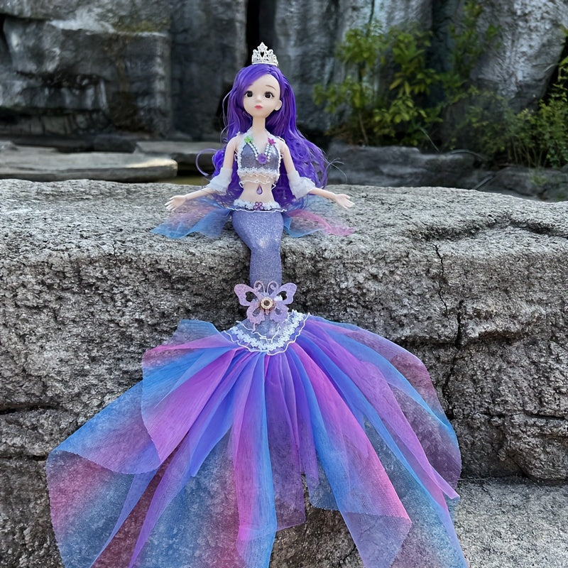 17" Princess Mermaid Doll Girl Birthday Gift Toy Play House Dress Up Decoration