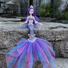 17" Princess Mermaid Doll Girl Birthday Gift Toy Play House Dress Up Decoration