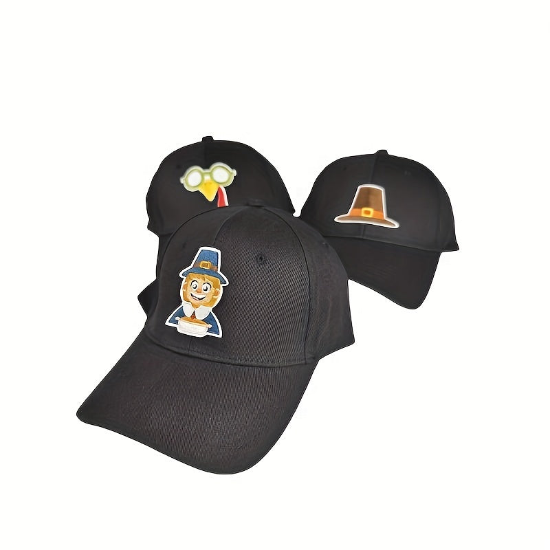 Cartoon Patch Baseball Cap Casual Unisex Adjustable Sun Hat Dad Hat
