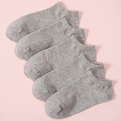 5 Pairs Soft & Lightweight Low Cut Ankle Socks Women's Hosiery