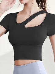 Breathable Yoga Top Long Sleeves Chest Pads Fitness Women's Activewear