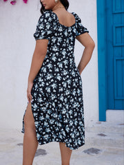 Ditsy Floral Print Maxi Dress