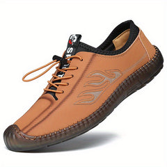 Men's Comfortable No Tie Sneakers Breathable Casual Walking Shoes