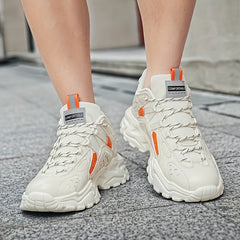 Men's Faux Leather Chunky Sneakers For Gym