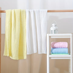 Baby Cotton Gauze Bath Towel Newborn Seersucker Quilt