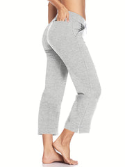 Elastic Straight Leg Yoga Pants Women's Activewear