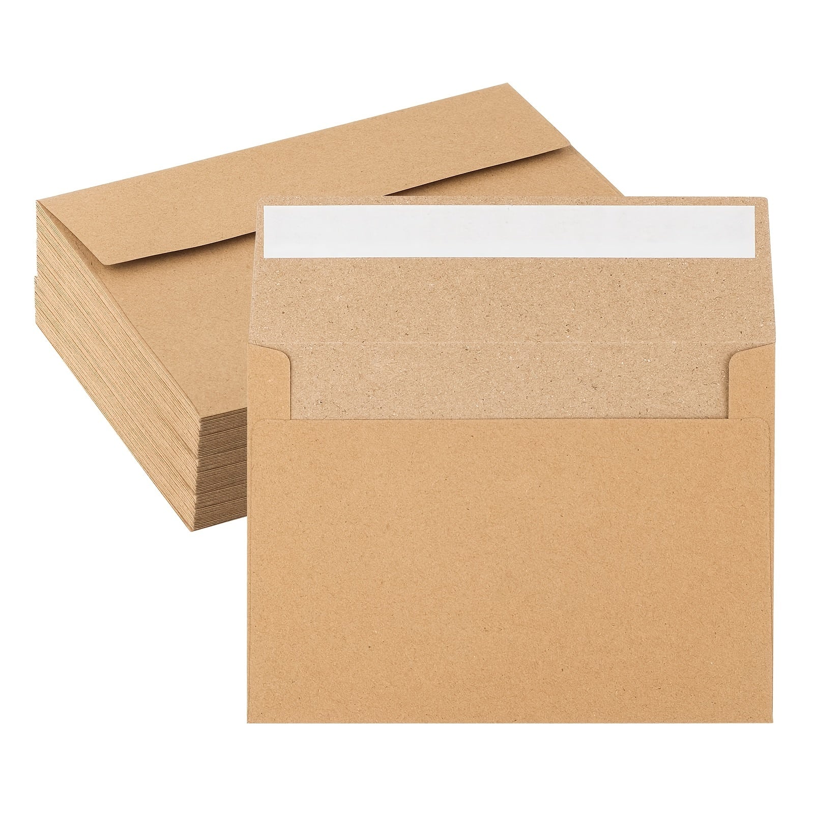 50pcs 4x6in Kraft Paper Envelopes A4 Card Invitation Postcard