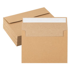 50pcs 4x6in Kraft Paper Envelopes A4 Card Invitation Postcard