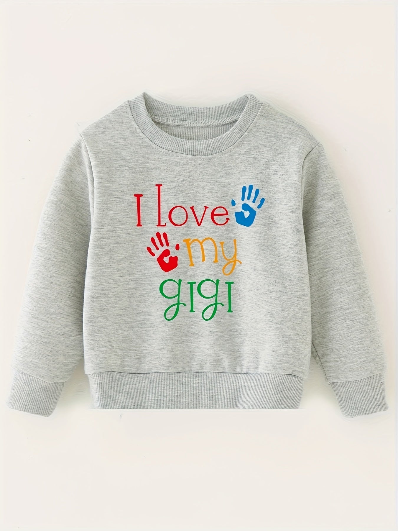 LOVE GIGI Baby Round Neck Sweatshirt Spring Autumn Long Sleeve Sports Sweatshirt