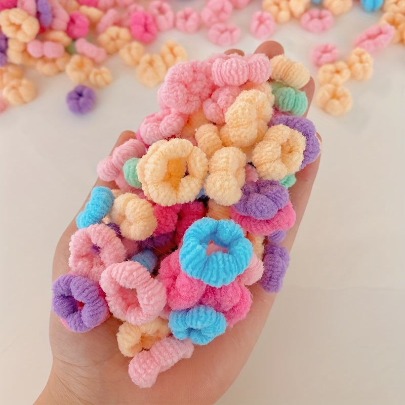 100pcs Candy Elastic Hair Rope for Kids