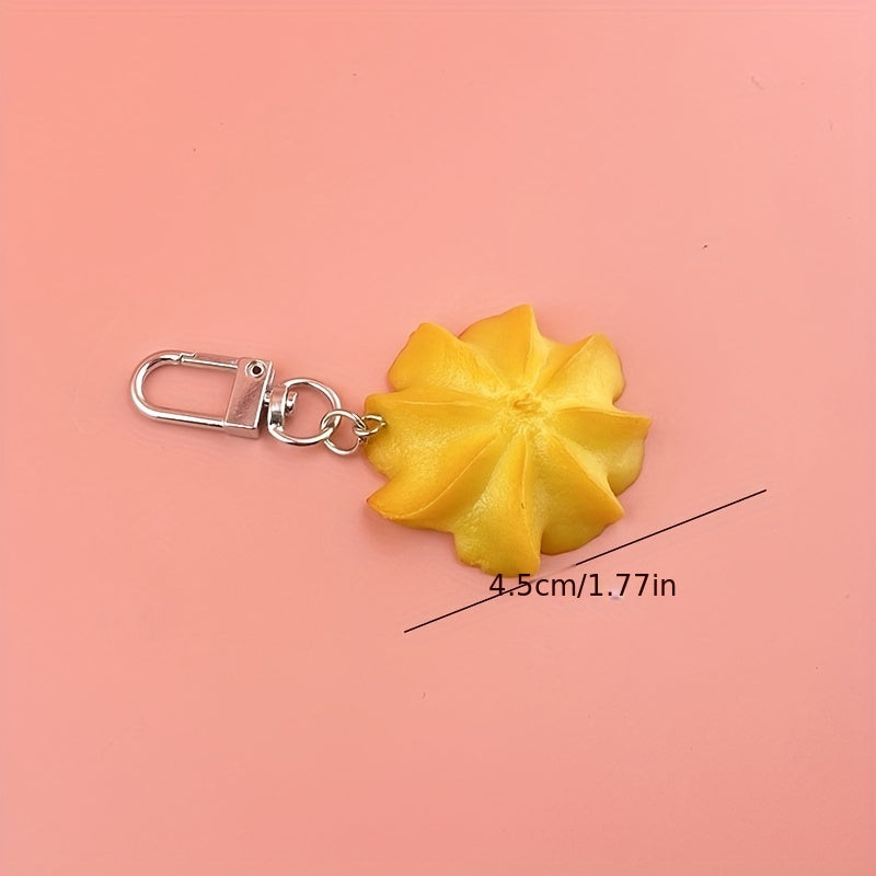 Simulation Cookie Keyring Pendant Love Soda Cracker Decoration Gift
