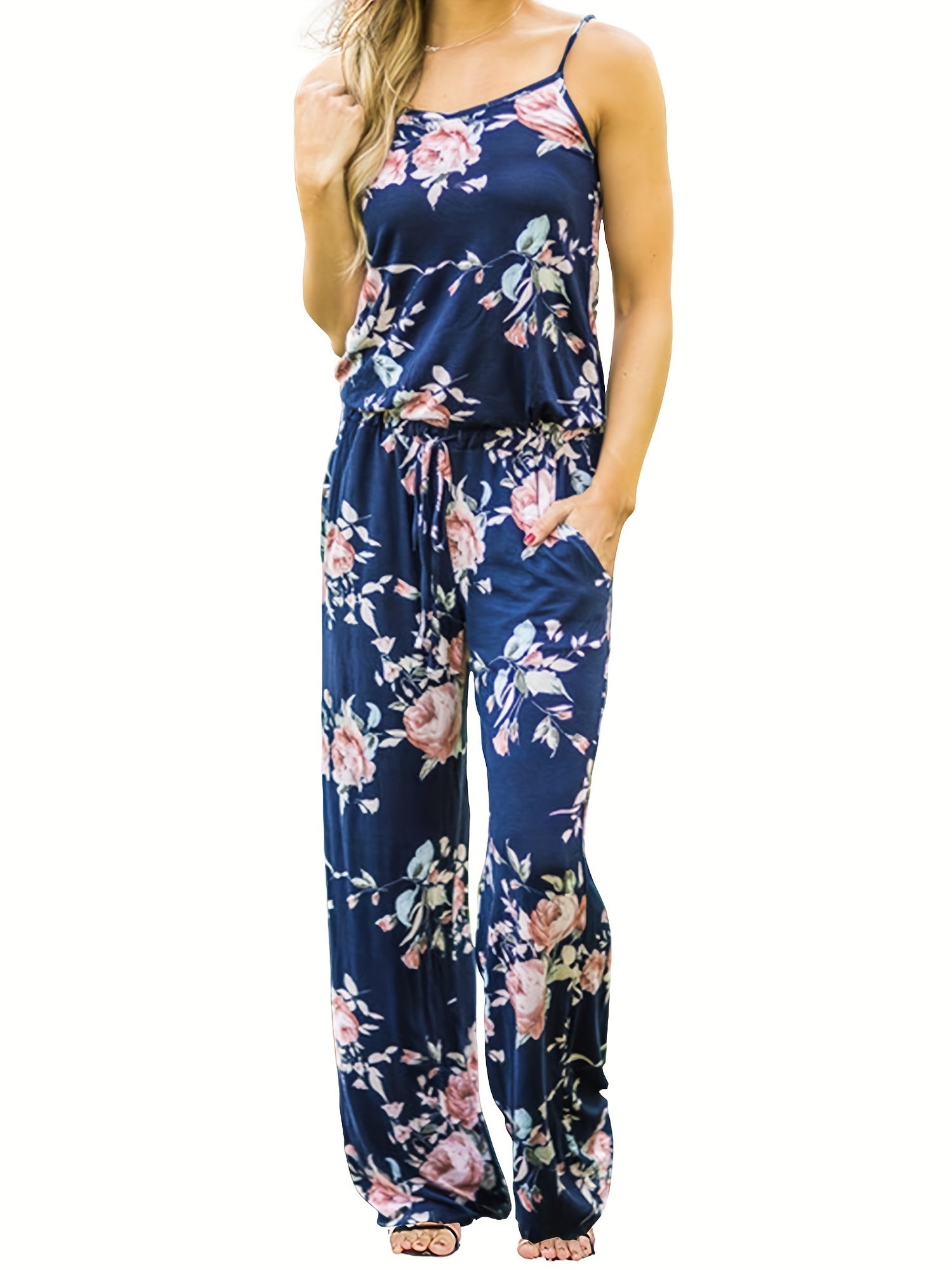 Floral Print Cami Jumpsuit