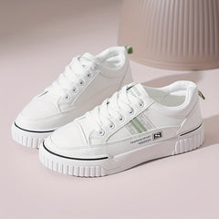 Women's Lace-up Low Skate Shoes Soft Sole Casual Sneakers