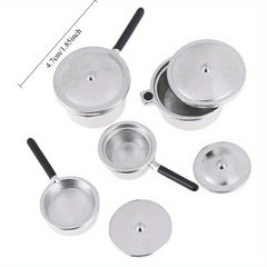 4pcs Set 1 12 Mini Metal Pot Set Toy House Kitchen Furniture