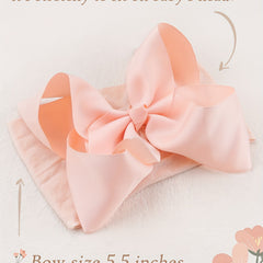 9pcs Baby Girl Nylon Headbands Elastic Stretchy Bow Hairbands