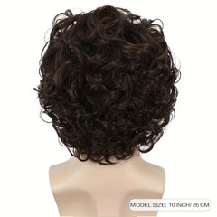 Men's Short Curly Fluffy Wig for Halloween Party