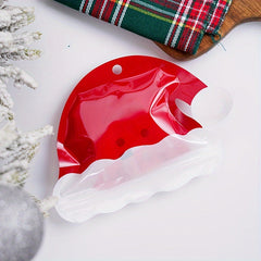 10pcs Christmas Double Santa Hat Holiday Party Self Adhesive Bag