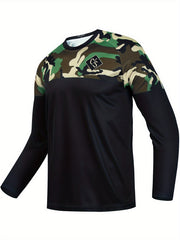 Camouflage Pattern Men's Long Sleeve Motorcycle Off road T shirt