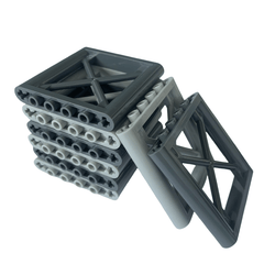 6pcs Building Blocks Support Frame Bricks 1x6 Dots Educational Toys Gray