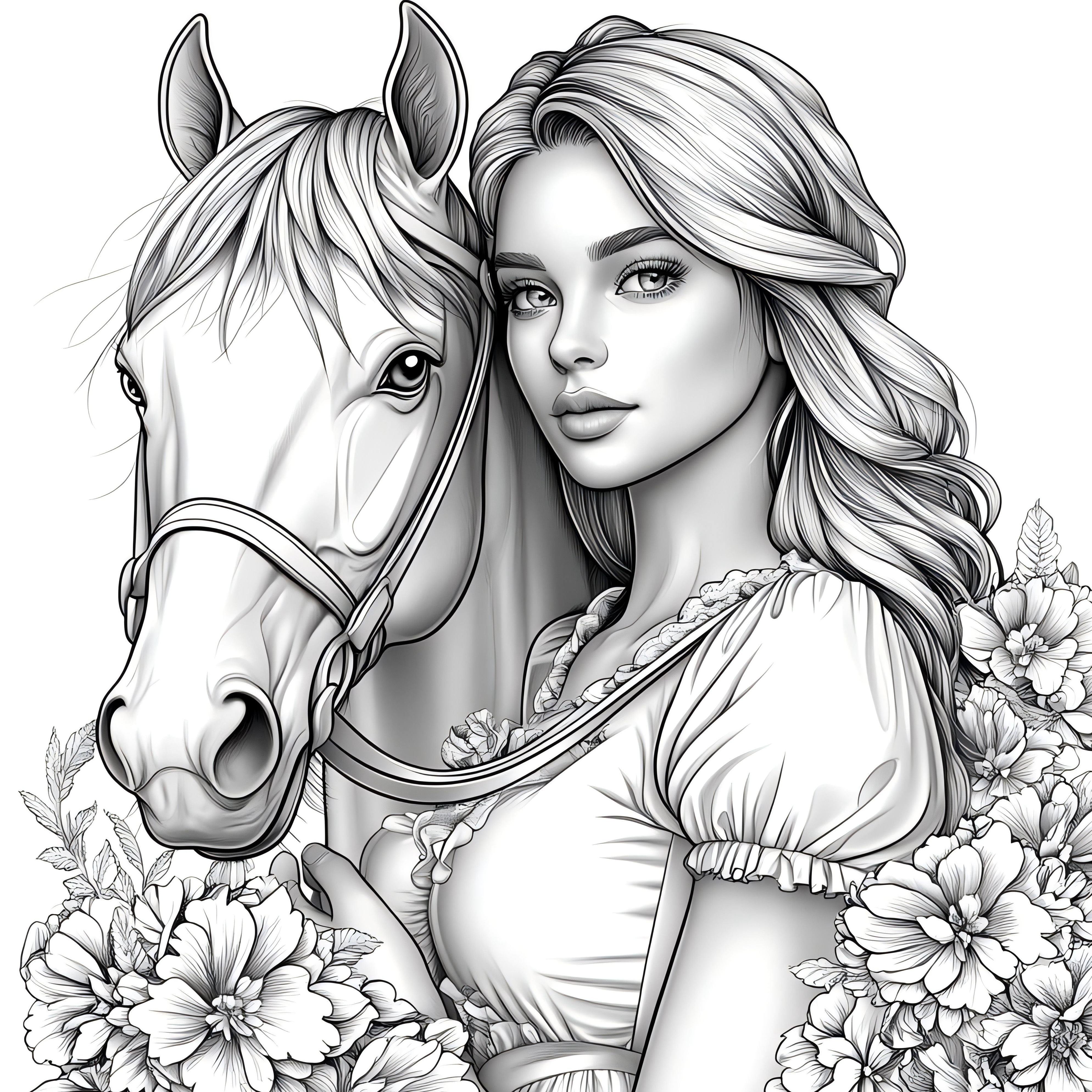 Romantic Style Coloring Book for Adults to Relax - Halloween & Christmas Themes