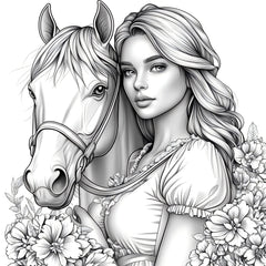 Romantic Style Coloring Book for Adults to Relax - Halloween & Christmas Themes