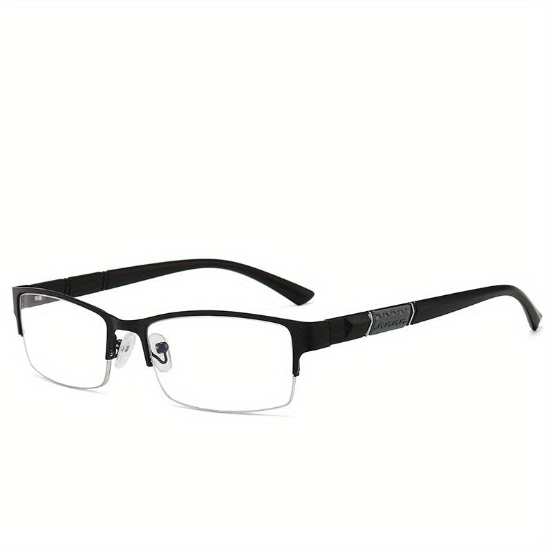 Half Frame Men's Business Metal Reading Glasses